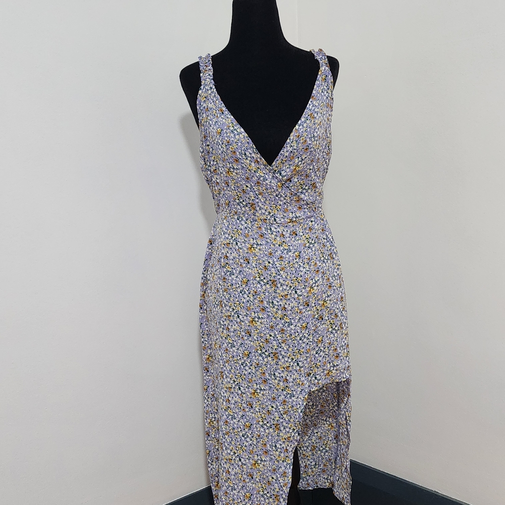 Floral Asymmetrical Hem Dress